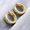 Clear Cubic Zirconia Star Hoop Earrings X-EJEW-C022-06G-4