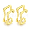 Brass Cuff Earrings for Women EJEW-C104-036G-1