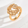 Brass Pave Cubic Zirconia Finger Rings for Women SB6672-14-1