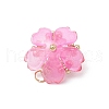 Handmade Glass Seed Beaded Sakura Pendants PALLOY-MZ00763-02-4