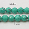 Synthetic Turquoise Beads Strands TURQ-H038-6mm-XXS11-2