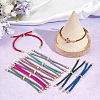 Unicraftale 12Pcs 12 Colors Twisted Nylon Cord Slider Bracelet Making MAK-UN0001-55-3