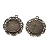 Alloy Pendant Cabochon Settings PALLOY-H170-29AB-2