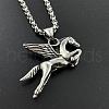 Punk Stainless Steel Flying Horse Pendant Necklaces for Men MG5472-3