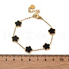 Flower Resin Link Chain Bracelets BJEW-K247-01G-03-4