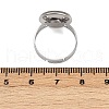 304 Stainless Steel Cuff Ring Components STAS-D372-06P-04-3
