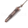 Brass Bullet Dowsing Pendulum Pendants HJEW-G020-02-4