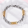 201 Stainless Steel Rolo Chain Bracelets BJEW-B078-169GP-1