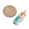 Glass Brass Pendants PALLOY-JF02563-2