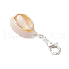 Natural Shell Pendant Decoration HJEW-JM03189-02-5