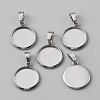 10Pcs 304 Stainless Steel Pendant Cabochon Settings STAS-WH0029-97B-P-1