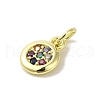Brass Micro Pave Cubic Zirconia Charms KK-M283-25F-02-2