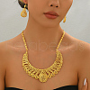 Brass Hollow Teardrop Earrings & Necklaces Sets for Women RH0213-4