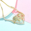 Mother's Day Brass Micro Pave Cubic Zirconia Silder Bracelets for Women BJEW-S158-01G-A-3