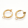 PVD Vacuum Plating 316 Surgical Stainless Steel Clip-on Hoop Earrings STAS-S101-13mm-01G-2