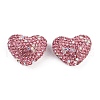 Heart Shaped Polymer Clay Rhinestone Beads CLAY-NH0002-01A-1