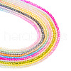10 Strands 10 Colors Transparent Gradient Color Glass Beads Strands GLAA-TA0001-90-10