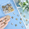 SOFPLATE 80Pcs 4 Colors Alloy Beads TIBEB-SP0001-13-3