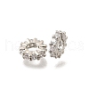 Brass Micro Pave Clear Cubic Zirconia Beads KK-K300-02B-P-1