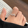 S925 Stainless Steel Cuff Rings for Women FS-WG79458-23-1