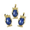 Dyed Natural Lapis Lazuli Pendant KK-F887-02G-05-1