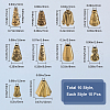 SOFPLATE 100Pcs 10 Styles Tibetan Style Alloy Beads Cone FIND-SP0001-68-2