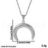 Stainless Steel Double Horn Pendant Necklaces Women Fashion Minimalist Design Jewelry RC6919-1-1