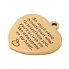 Teachers' Day PVD Vacuum Plating 201 Stainless Steel Pendants STAS-L079-23G-01-2