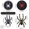 WADORN 4Pcs 4 Styles Halloween Spider Pattern Polyester Embroidered Iron on Cloth Patches FIND-WR0010-90-2