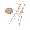 Brass Tassel Chain Drop Earrings for Women EJEW-JE05745-3