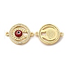 Rack Plating Real 18K Gold Plated Brass Micro Pave Clear Cubic Zirconia Connector Charms ZIRC-L102-03G-3