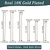 SUNNYCLUE 180Pcs 6 Style Brass Flat & Round Head Pins & Eye Pin KK-SC0005-24-2