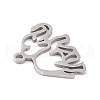 Non-Tarnish 201 Stainless Steel Pendants STAS-K003-06P-3