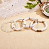 4Pcs 4 Style Acrylic Chunky Curved Tube Stretch Bracelet Sets BJEW-SW00074-06-6