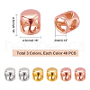   120pcs 3 Colors Hammered Brass Cord End Caps KK-PH0001-83-5
