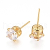 Brass Stud Earrings EJEW-L245-003G-2