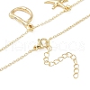 Bohemian Summer Beach Style 18K Gold Plated Shell Shape Initial Pendant Necklaces IL8059-4-3