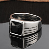 Fashionable 304 Stainless Steel Cubic Zirconia Finger Rings for Men FS-WGE7444-13-1