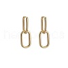 925 Sterling Silver Oval Hoop Earrings QX2219-1-4