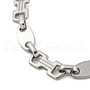 304 Stainless Steel Dumbbell & Oval Link Chains Bracelets for Men & Women BJEW-D042-11P-2