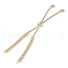Brass Clear Cubic Zirconia Round Ball Slider Bracelet Making KK-F892-33G-1