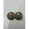 1-Hole Brass Shank Buttons X-BUTT-WH0001-06-25mm-2