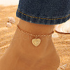 Fashionable Bohemian Style Alloy Heart Charm Anklets for Women WG497D9-04-1