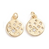 Brass Micro Pave Cubic Zirconia Pendants ZIRC-G165-07G-1