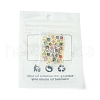 30Pcs 15 Colors Square Rack Plating Brass Glass Charms KK-FS0001-40-6