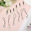 12Pcs Plastic Mobile Dustproof Plugs & Mobile Straps PALLOY-GL00012-4