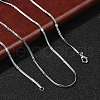 2.5mm Rack Plating Brass Herringbone Chain Necklaces for Women Men MAK-L044-19P-1