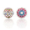 Brass Rhinestone Beads KK-Q080-01D-P-2