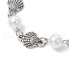 Ocean Series Alloy Shape Shell Link Bracelets BJEW-JB11840-03-3