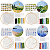 Mountain Scenery Hanging Painting Needle Felting Kit for Beginners DIY-WH0568-20-5